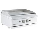 Gas Griddle Plate, Tabletop Model, 1/2 Smooth And 1/2 Grooved Chromed Plate - Virtus MS78FTRGCRT