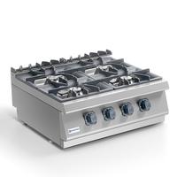 Gas Hob, Tabletop Model, 4 Burners - Virtus MS78PCGT