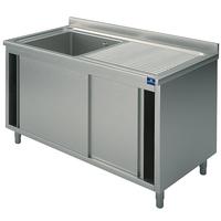 Mastro Wasbakunit Op Kastje, 1 Wasbak, Afdruipdeel Rechts, Met Schuifdeuren, 1400X700 Mm | SLA1GD1407