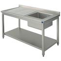 Mastro Wasbakunit, 1 Wasbak, Afdruipdeel Aan Rechterzijde, Op Poten, Met Bodemplaat, 1000X700 Mm | SLG1GD1057