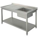 Mastro Wasbakunit, 1 Wasbak, Afdruipdeel Aan Linkerzijde, Op Poten, Met Bodemplaat, 1000X700 Mm | SLG1GS1057
