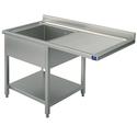 Mastro Wasbakunit Op Poten Met Bodemplaat Voor Inbouwvaatwasser, 1 Linker Wasbak, 1400X600 Mm | SLG1LD14660