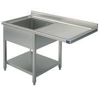 Mastro Wasbakunit Op Poten Met Bodemplaat Voor Inbouwvaatwasser, 1 Linker Wasbak, 1400X600 Mm | SLG1LD14660