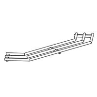 Fixed Tray Slide For External Corner, Tube Model, 90°, Mastro SSTA90