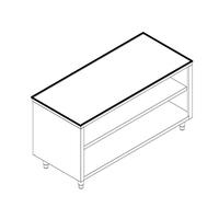 Vrijstaande Werkkast, Open, Zonder Opstand, 1500X700 Mm