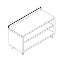 Mastro Vrijstaande Werkkast, Open, Met Opstand, 1200X700 Mm | STFA712