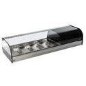 Gekoelde Tapasvitrine B=120cm | 4X Gn 1/3 | Zwart | Mastro TPFR4IA
