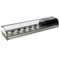 Gekoelde Tapasvitrine B=157cm | 6X Gn 1/3 | Zwart | Mastro TPFR6IA