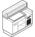 Sushi Station 1600 mm With Ambient Base and Waste Bin, Virtus VSSS160