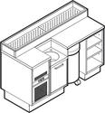 Sashimi Station 1400 mm With Refrigerated Ice Well and Wash Basin, Virtus VSSSICE140