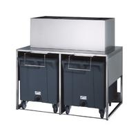 Ijsblokjesbak Met 2 Karren Voor Bab0004, Capaciteit 50 Kg + 2X 108 Kg