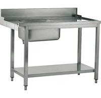 Mastro Aanrijktafel Voor Rechterzijde, Met Wasbak Links Voor Kapvaatwasser, B=1800 Mm | Z/TID1800