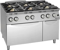 Bartscher 2992291 Gasfornuis 900 6 branders GBO