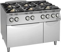 Bartscher 2992481 Gasfornuis 900 6 branders EBO