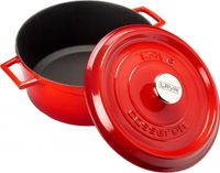 Lava Gietijzeren Braadpan Ø24 Rood, CombiSteel 7013.2900