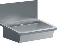 RVS WASBAK 1 KRAAN 600MMINCLUSIEF AFVOERPLUG En SPATSCHERM - Combisteel 7013.4600