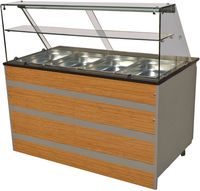 Gekoeld Buffet Gn 4/1 | Met glasplank | Combisteel 7077.0105