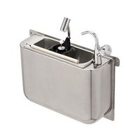 IJSLEPEL SPOELBAK Met KRAAN En IJSLEPELDOUCHE 410X120X270MET WATERAFVOERGAT, WATERAANSLUITING En STANDPIJP - Combisteel 7108.0040