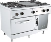 Base 700 Kookplaatfornuis 4 Br. Gas Oven, CombiSteel 7178.0590