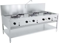 CombiSteel GAS WOKTAFEL 3X17KW + 2X9KW - 7178.1210