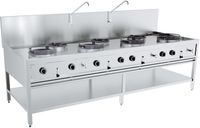 CombiSteel GAS WOKTAFEL 4X17kW + 3X9kW - 7178.1215