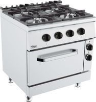 BASE 900 GASFORNUIS 4 BR. Met ELEKTRISCHE OVEN - Combisteel 7178.3020