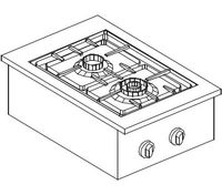 Gas Kookunit 2 Br. 7Kw | Combisteel | 7266.0010