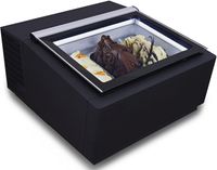 Tafelmodel Schepijsvitrine opent aan klantzijde | Zwart | 3x 5 L | CombiSteel 7292.0020