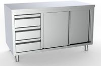 700 Werktafel Schuifdeuren Laden Links 2000, combisteel 7333.0254