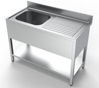 600 Spoeltafel Bodemschap 1 Links 1200, CombiSteel 7333.0800