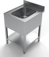 700 Spoeltafel Bodemschap 1 Midden 600, CombiSteel 7333.0810