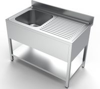 700 Spoeltafel Bodemschap 1 Links 1200, CombiSteel 7333.0830