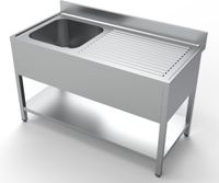 700 Spoeltafel Bodemschap 1 Links 1400, CombiSteel 7333.0840