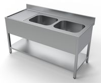 700 Spoeltafel Bodemschap 2 Rechts 1600, CombiSteel 7333.0855