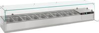 Gekoelde Opzetvitrine | 10x 1/4 GN | Glaswand | RVS | Combisteel | 7450.0013