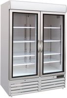 Vrieskast | 2 Glasdeuren | 920 L | Wit | met Lichtbak | Combisteel | 7450.0157