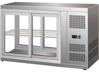 Gebaksvitrine Tafelmodel | B=111cm | 2 niveau's | Schuifdeuren | Combisteel | 7450.0600