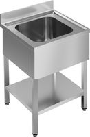 Demontabele Spoeltafel met Bodemschap | 70x70cm | 1 Midden| 7452.0420