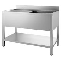 Dubbele Spoeltafel met Bodemschap | 160x70cm | Rechts | 7452.0450