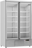 Display koelkast | 2 glasdeuren | 1000 L | zilver | Combisteel | 7455.2200