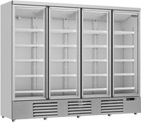 Koelkast | 4 Glasdeuren | 2025 L | zilver | Combisteel | 7455.2210