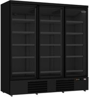 Display koelkast | 3 glasdeuren | 1530 L | ZWART | Combisteel | 7455.2235