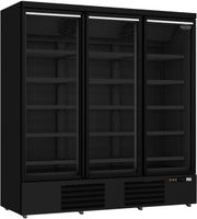 Display vrieskast | 3 glasdeuren | 1450 L | Zwart | Combisteel | 7455.2250