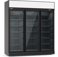 Display koelkast | 1530 L | 3 Glasdeuren | zwart | Lichtbak | Combisteel | 7455.2415