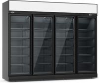 Vrieskast 4 Glasdeuren Zwart Ins-2060f Bl, Combisteel 7455.2445