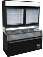 Wandvrieskast + Vrieskist | 2 Glasdeuren | Combisteel 7455.2530