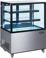 Koelvitrine | B=0.9 | 270 liter | Rechte Ruit | Wielen | Combisteel | 7487.0015