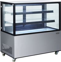 Koelvitrine | B=1.2m | 370 liter | Rechte Ruit | Wielen | Combisteel | 7487.0020