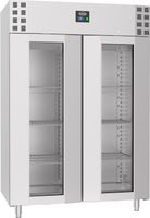 Vrieskast | 2 glasdeuren | RVS | 1400 liter | Monoblock | Combisteel | 7489.5035