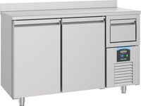Koelwerkbank met afvalbak | opstaande rand | 2 deuren | 600mm diep | Pro Line | Combisteel | 7489.5260